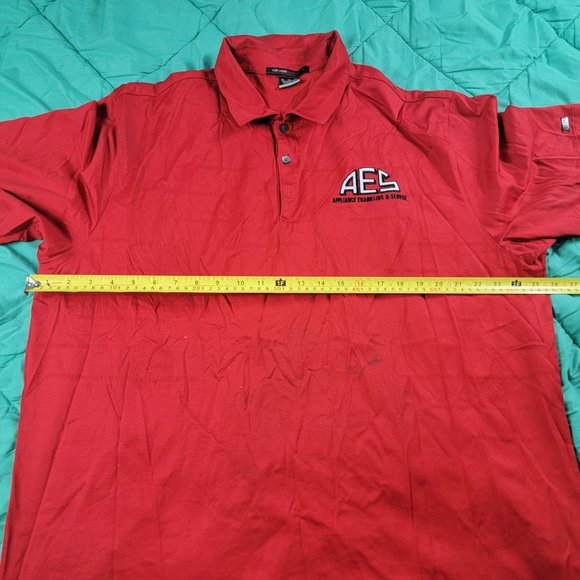 Nike Tiger Woods Collection Mens 2XL XL Short Sleeve Golf Polo Shirt Red AES - Picture 9 of 12